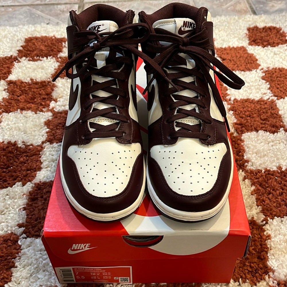 Nike Burgundy Crush Dunks High